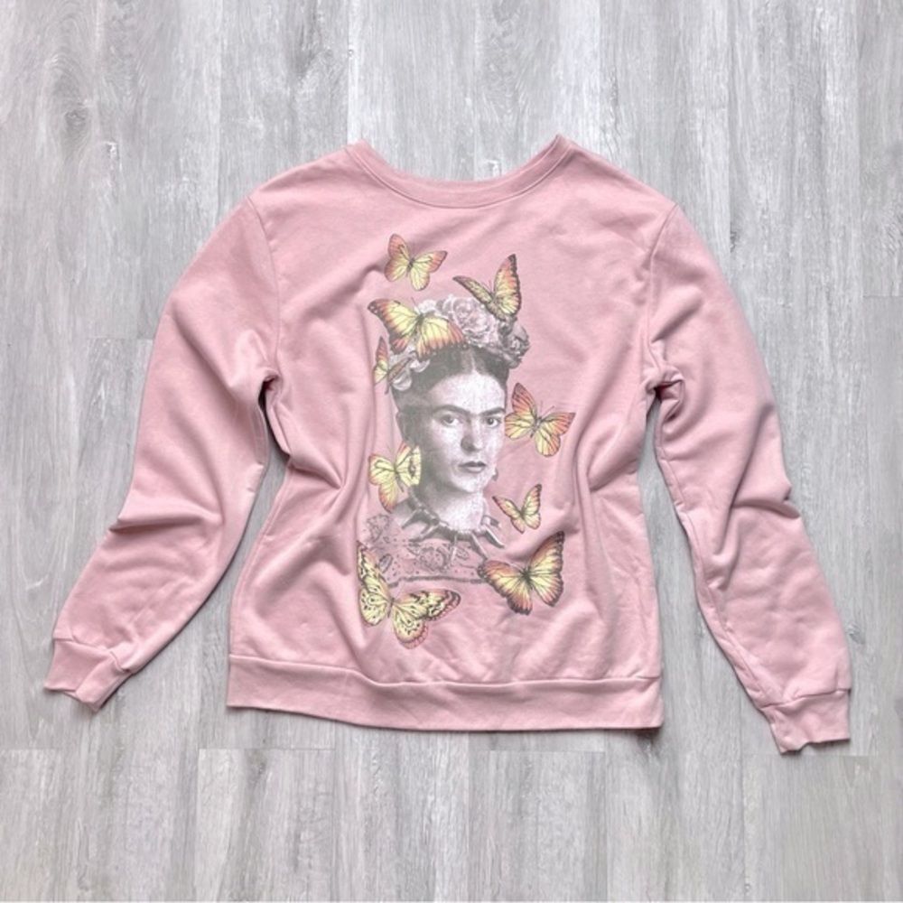 Frida Kahlo Pink Sweatshirt S